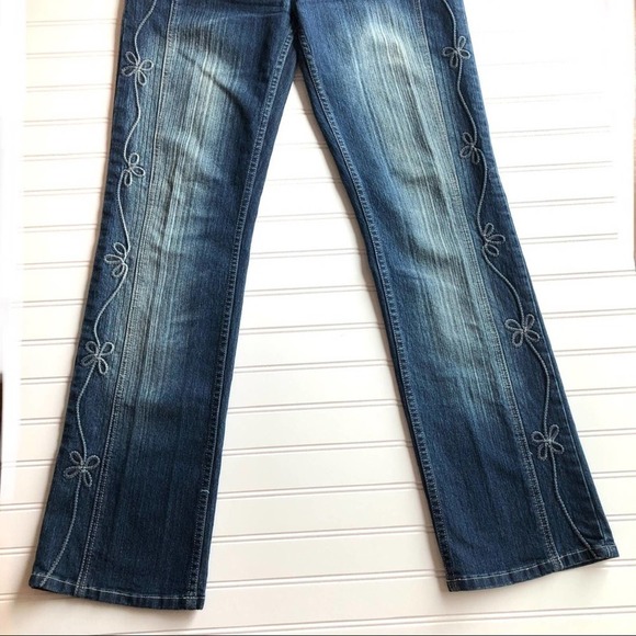 Pelle Pelle Vintage Embroidered Jeans Blue Size 29 Y2K Straight leg Rare - Picture 3 of 11